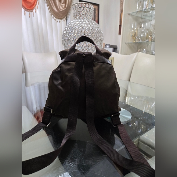 PRADA BROWN NYLON BACKPACK-AUTHENTIC - Picture 2 of 5